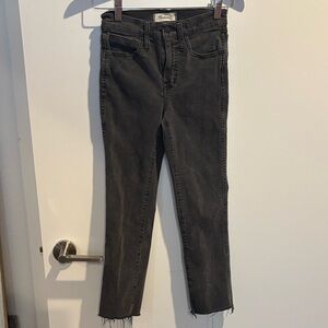 Madewell Stovepipe Charcoal Ankle Jeans Size 23P